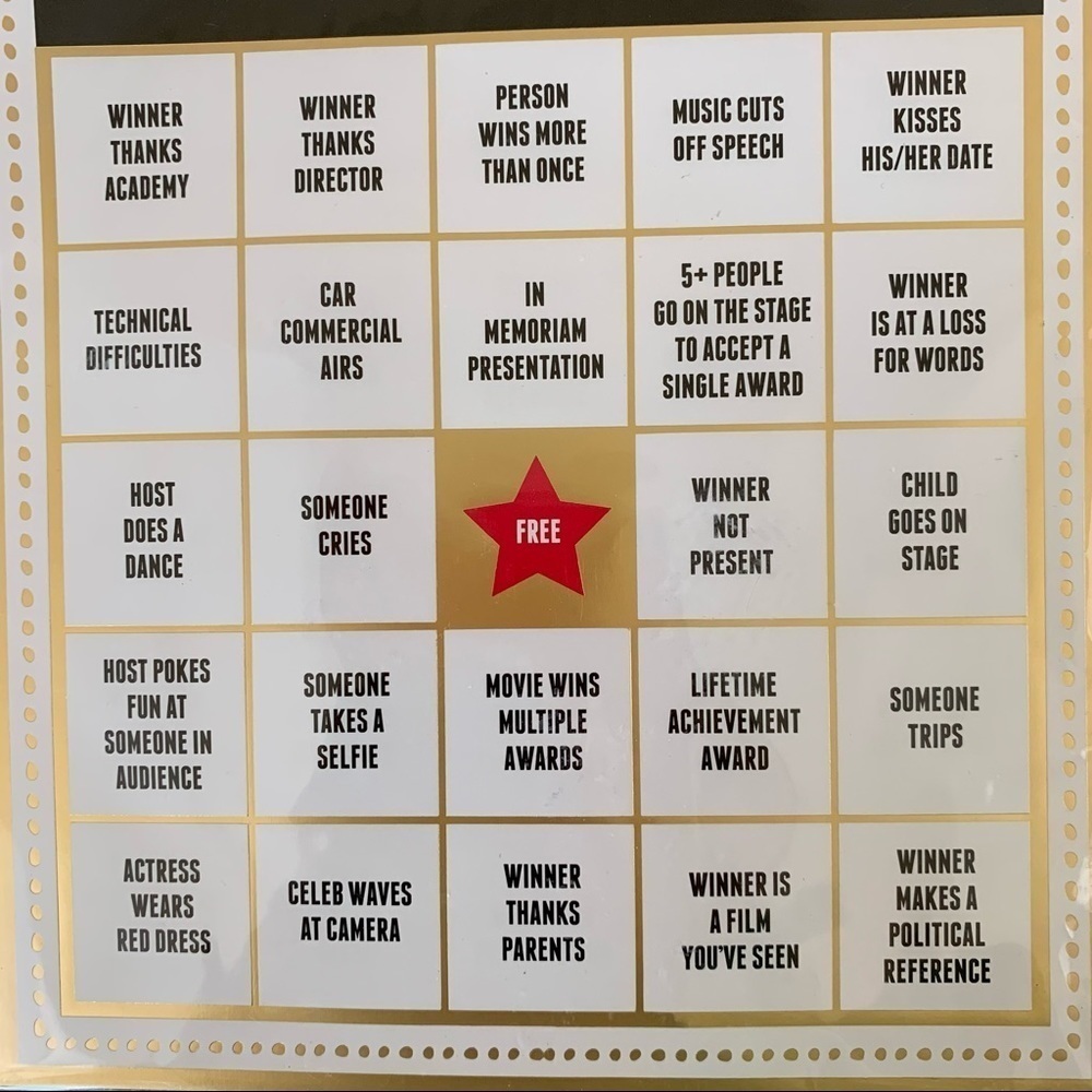 Award Show Bingo 6 Cards - Picture 2 of 3